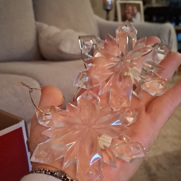 2 Mikasa Crystal Snowflake Set - Picture 3 of 6